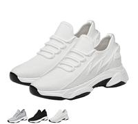 Tallure Sneakers, Tallure Sneakers Women Men, 1.6"/2.4"/3"/4" Invisible Height Boosting Sneaker for Running Hiking (White-1.6in,44)