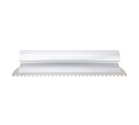 Taloche crantée carrée 2 / 5x2 / 5in, spatule inox alliage aluminium 400mm - Application lisse et uniforme, bordures anti - débordement, idéale pose carrelage et plâtrage (16 pouces)