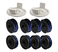TALOEYH Bobine de fil de rechange pour débroussailleuse Ryobi RAC123, 1,6 mm x 8,3 m, compatible avec Ryobi RLT4027, RLT4125, RLT5027, RLT6030, RLT5127, RLT6130 (8 bobines + 2 couvertures)