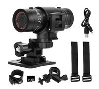 TALOEYH - Caméra de casque de vélo F9, caméra d'action HD 1080p, étanche, enregistreur vidéo de voiture, grand angle de 120 °, caméscope DV pour vélo, moto, voiture, noir