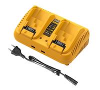 TALOEYH Chargeur de batterie de rechange compatible avec batterie Dewalt 12 V/20 V, chargeur rapide à 2 ports compatible avec les batteries au lithium Dewalt DCB série DCB102 DCB124 DCB203 DCB206