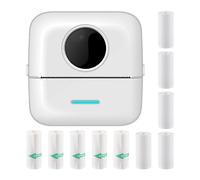 TALOEYH Imprimante photo sans encre, mini imprimante d'autocollants Bluetooth, imprimante thermique de poche, imprimante photo portable pour enfants, étude, notes, journal, compatible avec iOS et