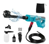 TALOEYH Nettoyeur haute pression sans fil, compatible avec batterie Ma-Kita 18 V, nettoyeur haute pression portable 1000 PSI et buse 6 en 1 pour sols de voiture, clôtures et murs (sans batterie)