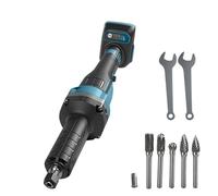 TALOEYH Ponceuse sans fil compatible avec Makita 18 V, meuleuse droite électrique sans balais avec tige de 6 mm, jeu de fraises en carbure de tungstène, 4 vitesses variables jusqu'à 24 000 tr/min pour
