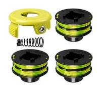 TALOEYH RAC118 Bobine de fil de rechange pour débroussailleuse Ryobi RAC118 RLT3525S avec couvercle et ressort 1,2 mm x 8,4 m