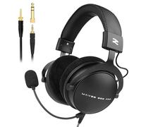 talomen W550X Casque Studio Professionnel, Casque Audio Over-Ear Fermé avec Coussins en Cuir & Velours et Câbles Détachables, pour Enregistrement, Mixage, Mastering, DJ Monitoring, Gaming