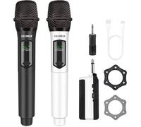 talomen wireless microphone, rechargeable karaoke microphone for singing, K60-2 black and white