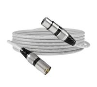 talomen XLR 5 m - Connexion Audio Équilibrée 3 Broches Mâle-Femelle pour Microphone, Table de Mixage et Interface Audio - Ligne Professionnelle Haute Qualité pour Studio et Podcast