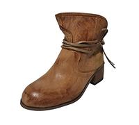 Talon Dentelle Rond Femmes Bottes Up Hiver Bout Carré Mode Femmes Bottes Paiements Mensuels Bottes Femmes, kaki, 40 EU