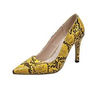 Talon Femme Casual Fashion Heels Outdoor High Respirable Leisure Shoes Chaussons pour Femmes Talons Hauts pour Femmes (Yellow, 41)