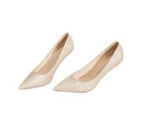 Talon Femme Escarpins for Femmes, Chaussures de Banquet à Talons Hauts de 8 cm et 6 cm, Chaussures Simples élégantes à Paillettes, Chaussures de Mariage à Gros Talons(Pink,40)