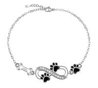 Talonior Bracelet de cheville en argent sterling avec empreinte de patte de tortue pour femme - Joli bracelet de cheville en forme de tortue de mer - Bijoux océan - Cadeau d'été, regular, Argent