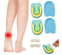 Talonnette Gel Orthopédique, 2 Paires Talonnette Tendon D'achille,Talonnette Gel Antichoc,Talonnette Grandissante,avec Coussinet Chaussure,pour Fasciite Plantaire,Douleurs au Talon d'Achille