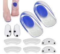 Talonnette Silicone 6 pièces Talonette Epine Celearanne Semelle Talon Gel Tendon D'Achille Semelles Chaussures Douleur Calcaneenne Femme Orthopédiques Anti Pronation avec 2 Paires de Talons
