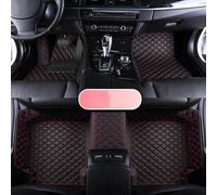 Talonnette Tapis de Sol en Cuir imperméable pour Skoda pour Superb 2009 2010 2011 2012 Accessoire intérieur Tapis Voiture Tous Temps(Noir Rouge)