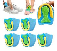 Talonnettes en Gel de Silicone, 5 Paires Semelle Epine Calcanéenne, Talonnette Gel Silicone Antichoc Amortissante Orthopédique pour Protéger le Talon et le Tendon D'achille(Taille L)