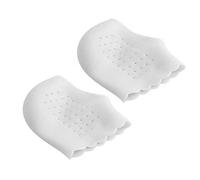 Talonnettes respirantes avec coussinets en silicone for soulager les douleurs au talon et guérir sec(White)