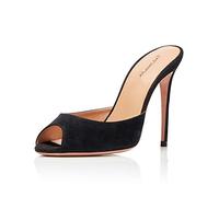 Talons Aiguille Mules Sandales, MWOOOK-984 Escarpin Sexy 11~13CM - Chic Tendance - Grande Taille,Black,41