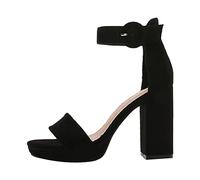 Talons Femme Confortable Sandale Femme Confortable Sandales À Talons Hauts En De Couleur Pure Pour Femmes Européennes Et Américaines Sandale De Randonnée Sandales Noires (Black 39)