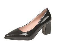 Talons hauts élégants pour femme - Chaussures polyvalentes et élégantes à talons pointus pour tous les styles d'oreilles confortables avec talon fermé, confortable à porter, Noir , 40 EU