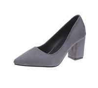 Talons hauts élégants pour femme, design élégant avec pointe pointue, confortables et polyvalents, parfaits pour les rendez-vous décontractés, talons hauts avec finition, gris, 41 EU