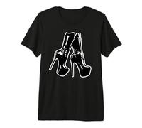 Talons Hauts en Latex Blackwork T-Shirt Haut de Gamme