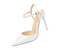 Talons Hauts Femmes Mode Sexy Sandales à Talon Haute Aiguilles Bout Pointu Bride Cheville Boucle Robe De Banquet Talons Chaussures Robe De Mariée Chaussures De Mariage 37