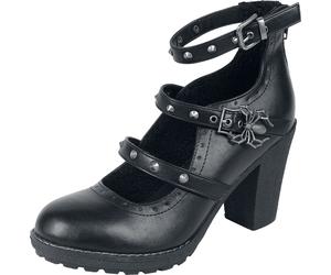 Talons hauts Gothic de Gothicana by EMP - Escarpins avec Sangles & Clous - EU37 à EU41 - pour Femme - noir EU 37