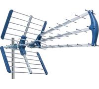 Talos 15Db Antenne Trinappe Extérieure Uhf 21-48 Terrestre, Filtre 5G Lte Intégré, Réception Tnt, Permet De Recevoir Les Signaux Dvb-T/T2, Fréquences 470-694Mhz, Longueur 96Cm, Lte700, Bleu