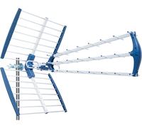Talos 18Db Antenne Trinappe Extérieure Uhf 21-48 Terrestre,Filtre 5G Lte Intégré,Réception Tnt,Permet De Recevoir Les Signaux Dvb-T/T2,Fréquences 470-694Mhz,Longueur 105Cm,Lte700,Bleu