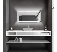 Talos Miroir de Salle de Bains à Del King avec éclairage Blanc Chaud - lumières tamisées - 120x60 cm
