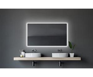 Talos Miroir de Salle de Bains à LED Moon 120x70 cm - Couleur Claire 4200K - Design Moderne et revêtement de Haute qualité