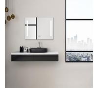 Talos Miroir de Salle de Bains à LED Star, Couleur de la lumière 4200K, Horloge numérique, 80 x 60 cm