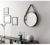 Talos Miroir Design Golden Style - Diamètre 55 cm - Cadre en Aluminium Massif de qualité supérieure