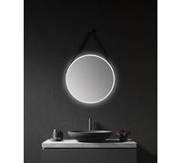 Talos Miroir Mural Rond décoratif avec éclairage LED indirect en Blanc Mat Ø 50 cm 50263