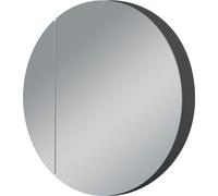TALOS Picasso Style armoire de toilette noir Ø 60cm - avec corps en aluminium de haute qualité - meuble de salle de bain moderne avec éclairage LED intégré