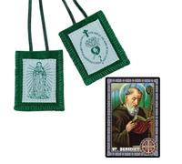 TALPGOD Scapulars Catholique, vert Scapular of Immaculate Heart of Mary Green, Escapularios Catolicos Scapular Catholic Catholic, Decor Catholique Mexicain, Carte de prière religieuse pour Saint