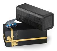 TALVOLC M Pilulier hebdomadaire 2 fois par jour, matin et soir, 7 jours, organiseur de médicaments double quotidien avec étiquettes, pilulier portable pour vitamines et suppléments (noir)