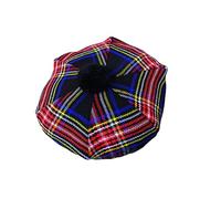 Tam O' Shanter Chapeau tartan écossais Tammy Bonnet Béret Balmoral | Laine acrylique Tartan Tammie dans divers tartans, Stewart Black, Taille unique
