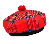 Tam O' Shanter Chapeau tartan écossais Tammy Bonnet Béret Balmoral | Laine acrylique Tartan Tammie dans divers tartans, Stewart Royal, Taille unique