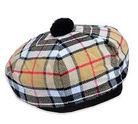 Tam O' Shanter Chapeau tartan écossais Tammy Bonnet Béret Balmoral | Laine acrylique Tartan Tammie dans divers tartans, Thomson Camel, Taille unique