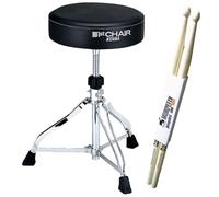 Tama HT-230 HT230 Tabouret de batterie avec siège rond et baguettes Keepdrum 1 paire
