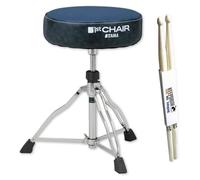 Tama HT430CVNB Tabouret de batterie 1 chaise ronde Bleu Édition limitée avec baguettes Keepdrum