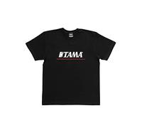 TAMA Logo T-Shirt Black W/Red Line S Size, Noir, S Mixte