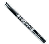Tama Rhythmic Fire Sticks O7A-F-BS, noir avec motif argent - Baguettes de tambour