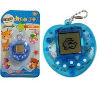 Tamagotchi animal électronique bleu avec chaîne courte