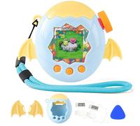 Tamagotchi Paradise Electronic Pet - Lot de 2 films de protection d'écran en polycarbonate résistant aux chocs avec lanière pour jouet à manches Tamagotchi Paradise (ailes de diable bleues et jaunes)
