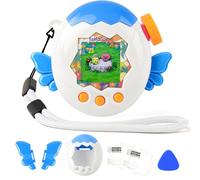 Tamagotchi Paradise Electronic Pet - Lot de 2 films de protection d'écran en polycarbonate résistant aux chocs avec lanière pour jouet à manches Tamagotchi Paradise (ailes d'ange blanches et bleues)