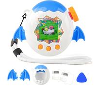 Tamagotchi Paradise Electronic Pet - Lot de 2 films de protection d'écran en polycarbonate résistant aux chocs avec lanière pour jouet à manches Tamagotchi Paradise (ailes de diable blanches et bleues