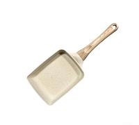 Tamagoyaki Poêle à omelette antiadhésive pour cuisinières à induction 17,8 x 15,2 cm (beige)